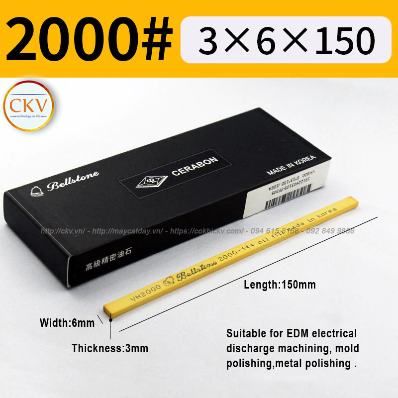Đá mài dầu BellStone 3 x 6 x 150 VH2000 #2000
