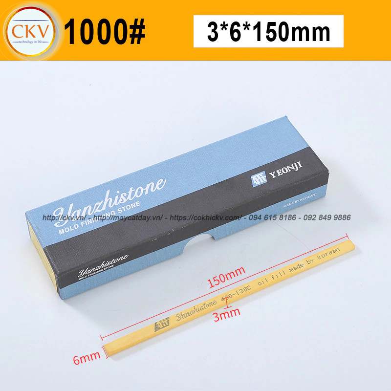 Đá mài dầu Yanzhi Stone 3 x 6 x 150 VH1000 #1000