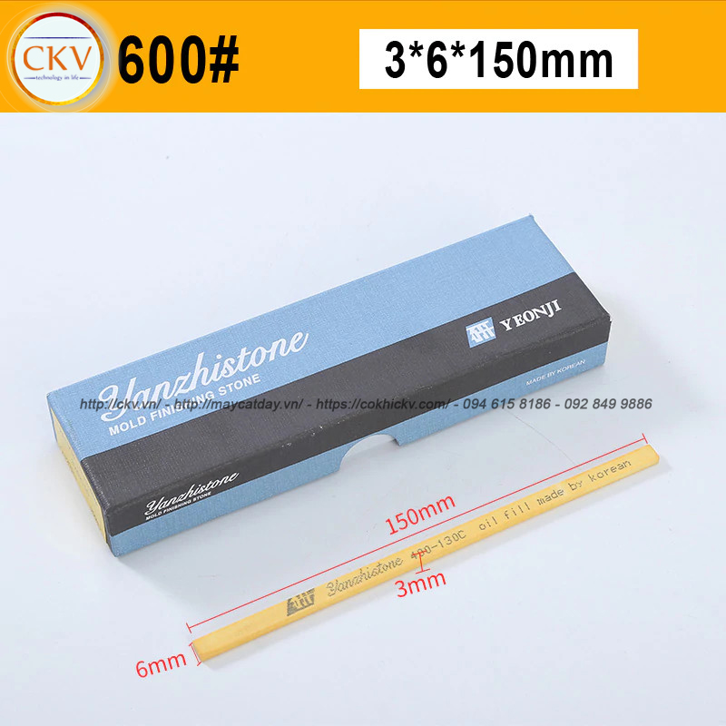 Đá mài dầu Yanzhi Stone 3 x 6 x 150 VH600 #600