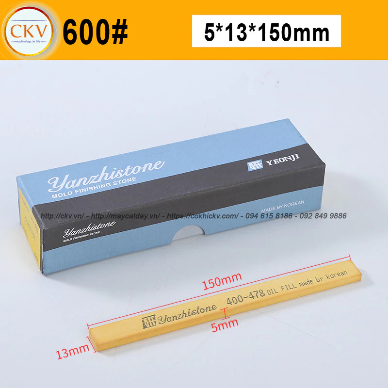 Đá mài dầu Yanzhi Stone 5x13x150 VH600 #600