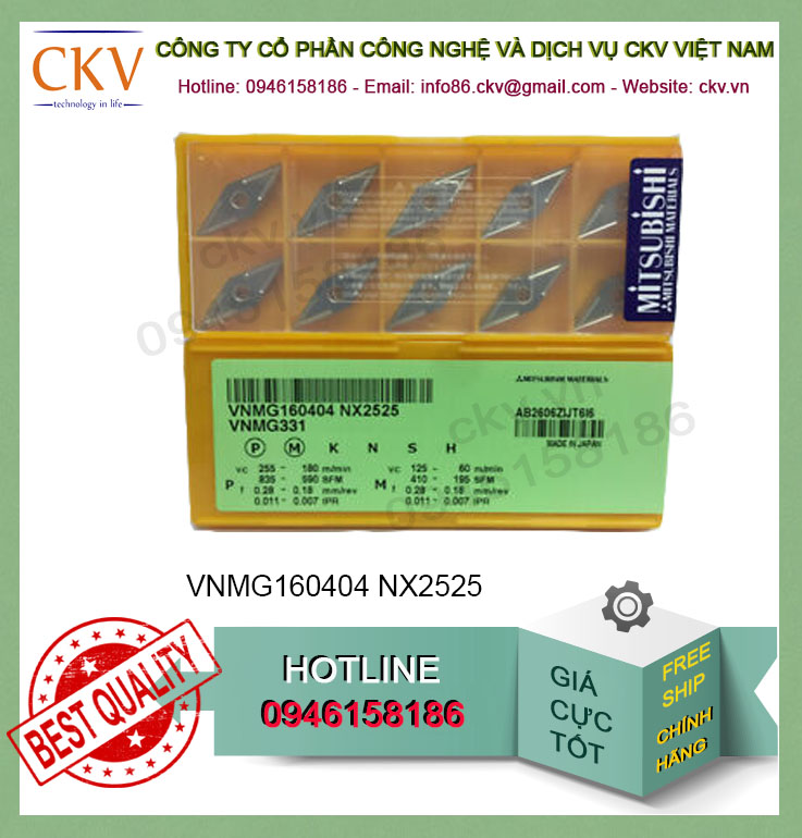 Chíp tiện Mitsubishi TVNMG160404 NX2525