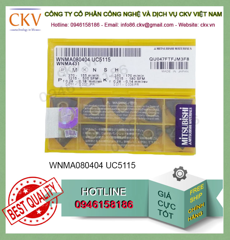 Chíp tiện Mitsubishi WNMA080404 UC5115