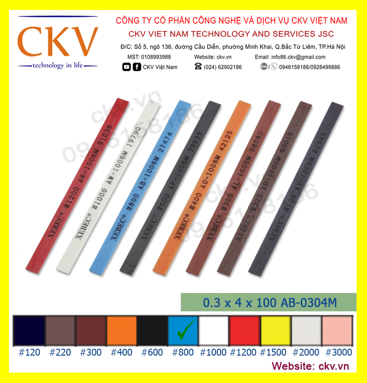 Đá mài Xebec 0.3 x 4 x 100 AB-0304M