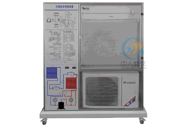 热泵式空调制冷电路连接及电气故障实训装置,热泵式空调制冷电路实验台